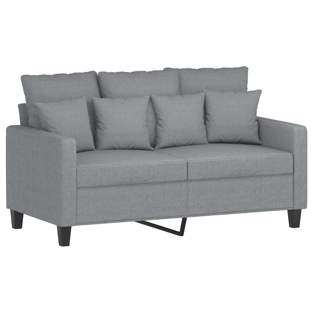 4-delige Loungeset met kussens stof lichtgrijs is nu te koop bij PeponiXL, paradijselijk wonen!