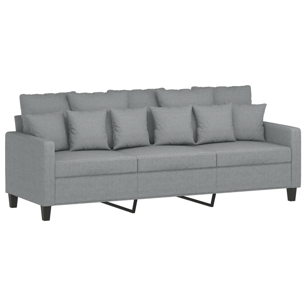 4-delige Loungeset met kussens stof lichtgrijs is nu te koop bij PeponiXL, paradijselijk wonen!