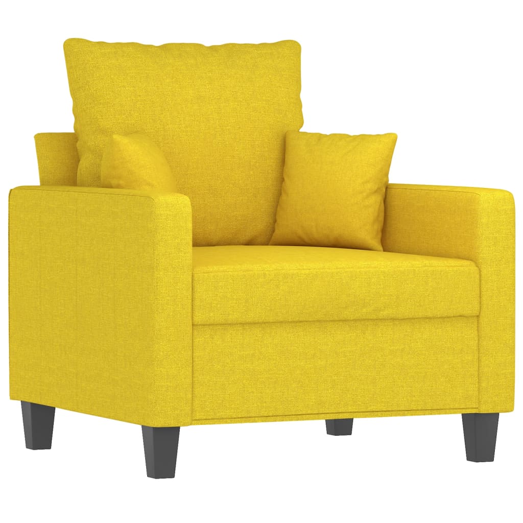 4-delige Loungeset met kussens stof lichtgeel is nu te koop bij PeponiXL, paradijselijk wonen!