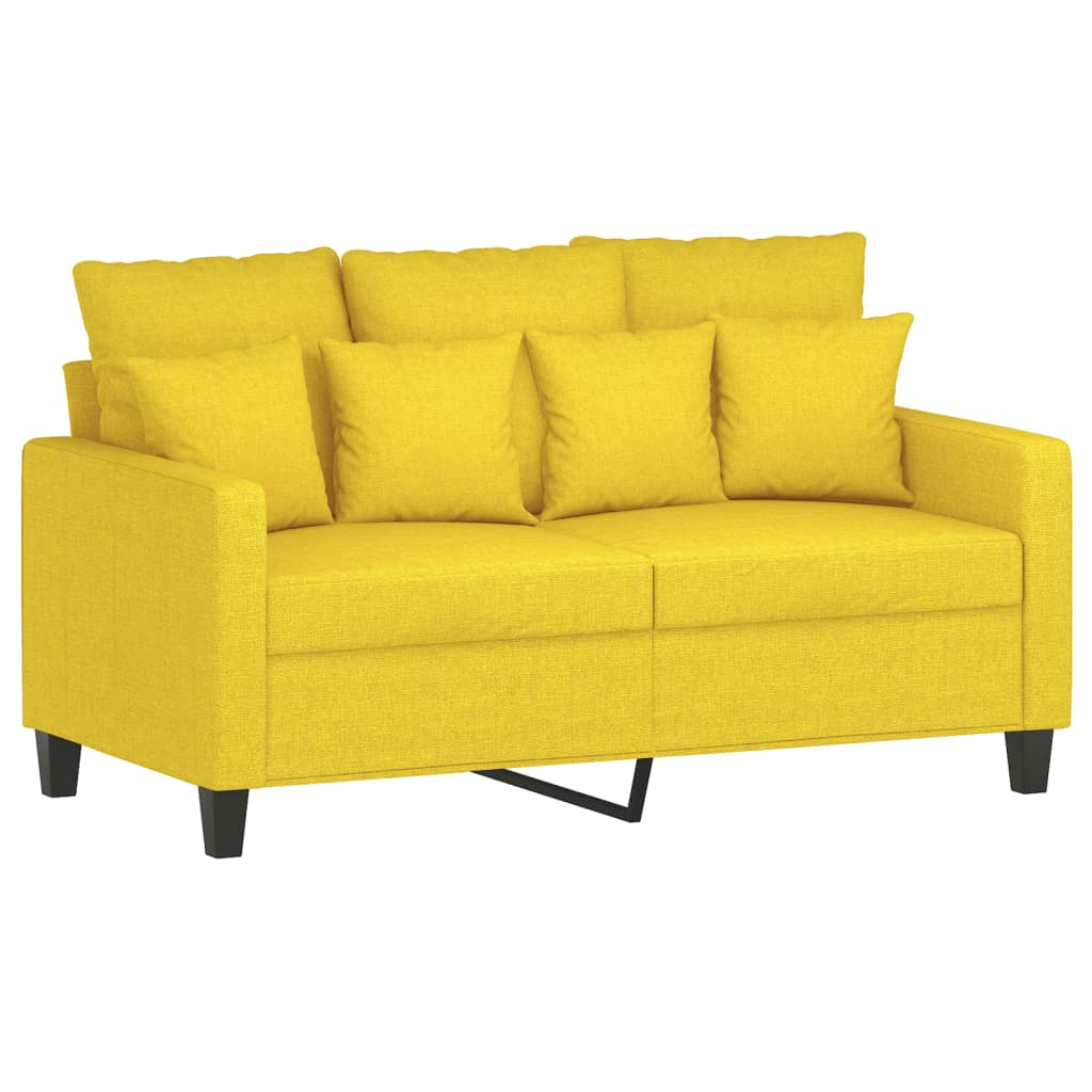 4-delige Loungeset met kussens stof lichtgeel is nu te koop bij PeponiXL, paradijselijk wonen!