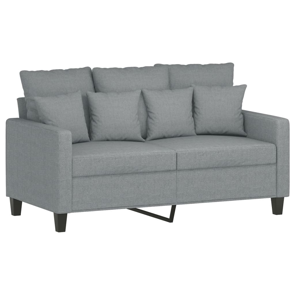 2-delige Loungeset met kussens stof lichtgrijs is nu te koop bij PeponiXL, paradijselijk wonen!