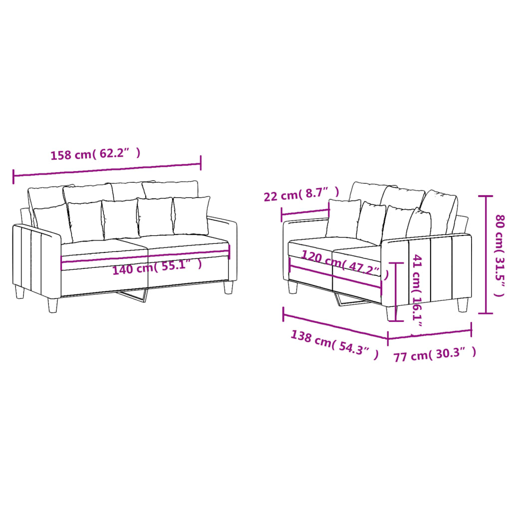 2-delige Loungeset met kussens stof lichtgeel is nu te koop bij PeponiXL, paradijselijk wonen!