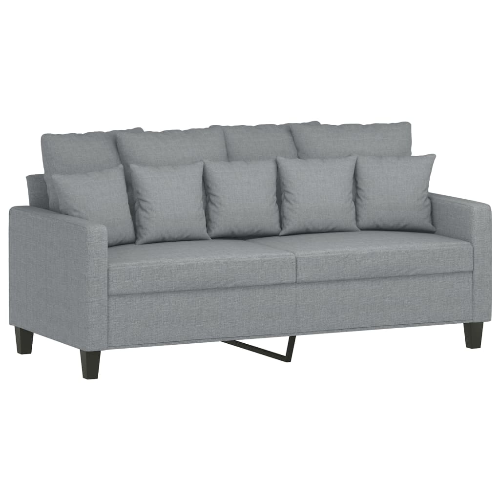 3-delige Loungeset met kussens stof lichtgrijs is nu te koop bij PeponiXL, paradijselijk wonen!
