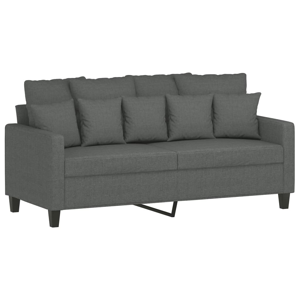 3-delige Loungeset met kussens stof donkergrijs is nu te koop bij PeponiXL, paradijselijk wonen!