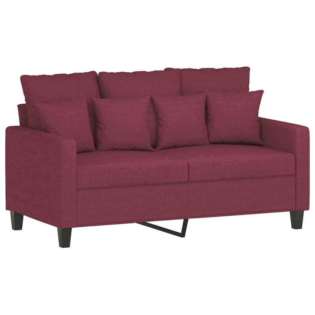 3-delige Loungeset met kussens stof wijnrood is nu te koop bij PeponiXL, paradijselijk wonen!