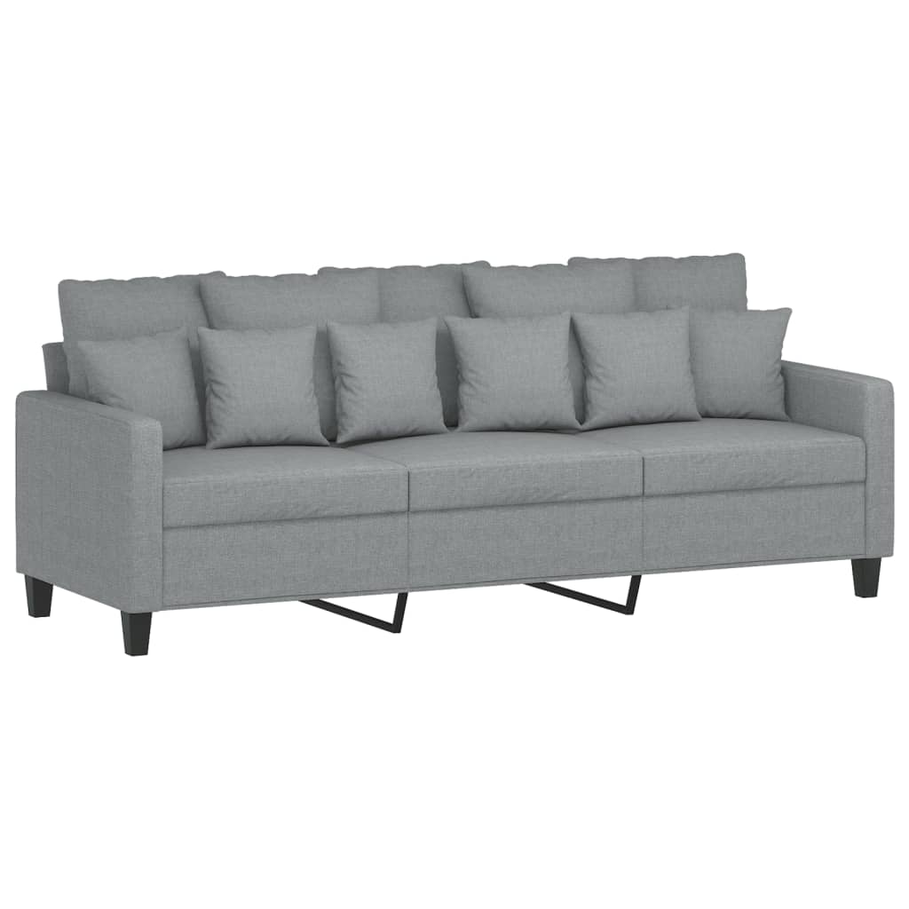 2-delige Loungeset met kussens stof lichtgrijs is nu te koop bij PeponiXL, paradijselijk wonen!