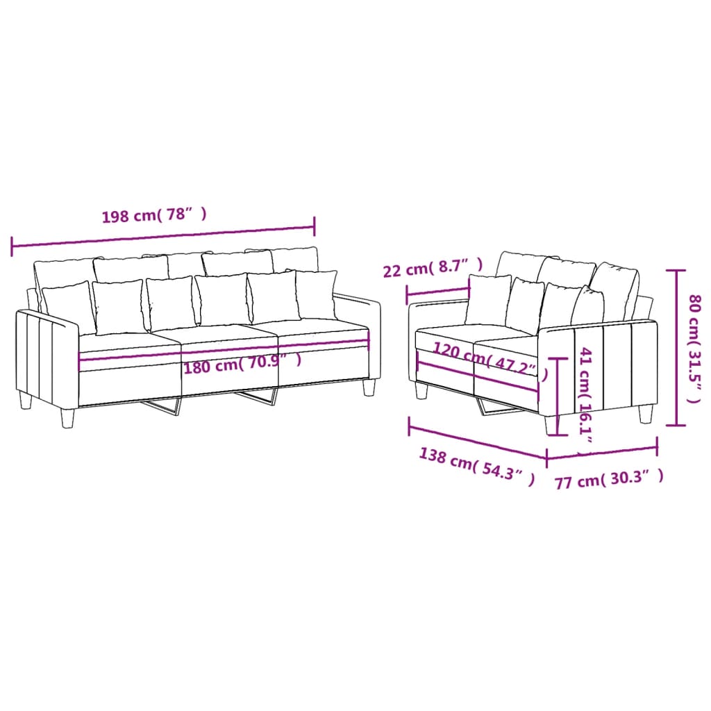 2-delige Loungeset met kussens stof donkergrijs is nu te koop bij PeponiXL, paradijselijk wonen!