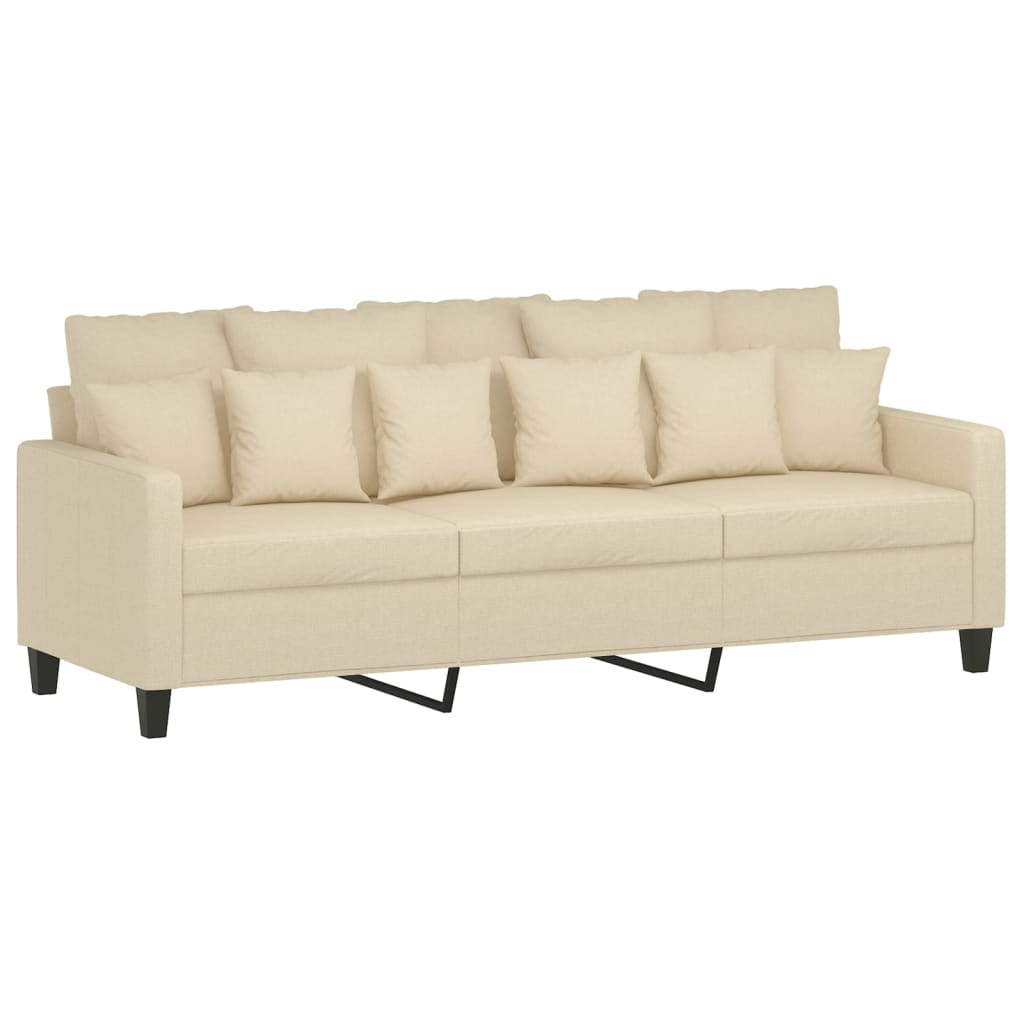 3-delige Loungeset met kussens stof crèmekleurig is nu te koop bij PeponiXL, paradijselijk wonen!