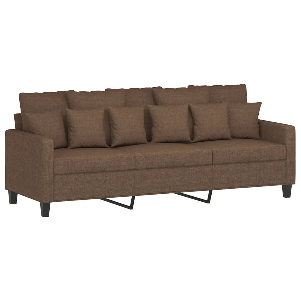 4-delige Loungeset met kussens stof bruin is nu te koop bij PeponiXL, paradijselijk wonen!