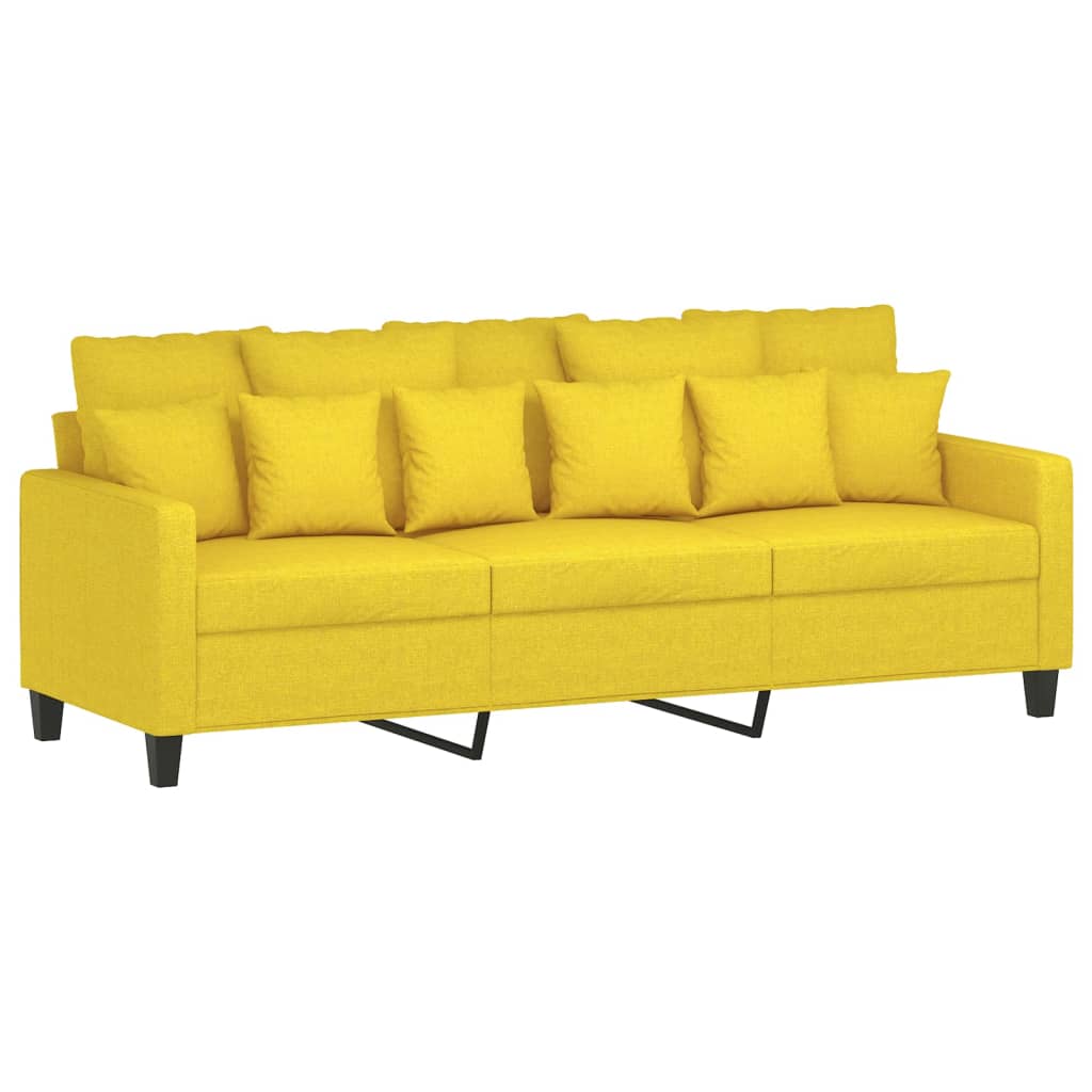 3-delige Loungeset met kussens stof lichtgeel is nu te koop bij PeponiXL, paradijselijk wonen!