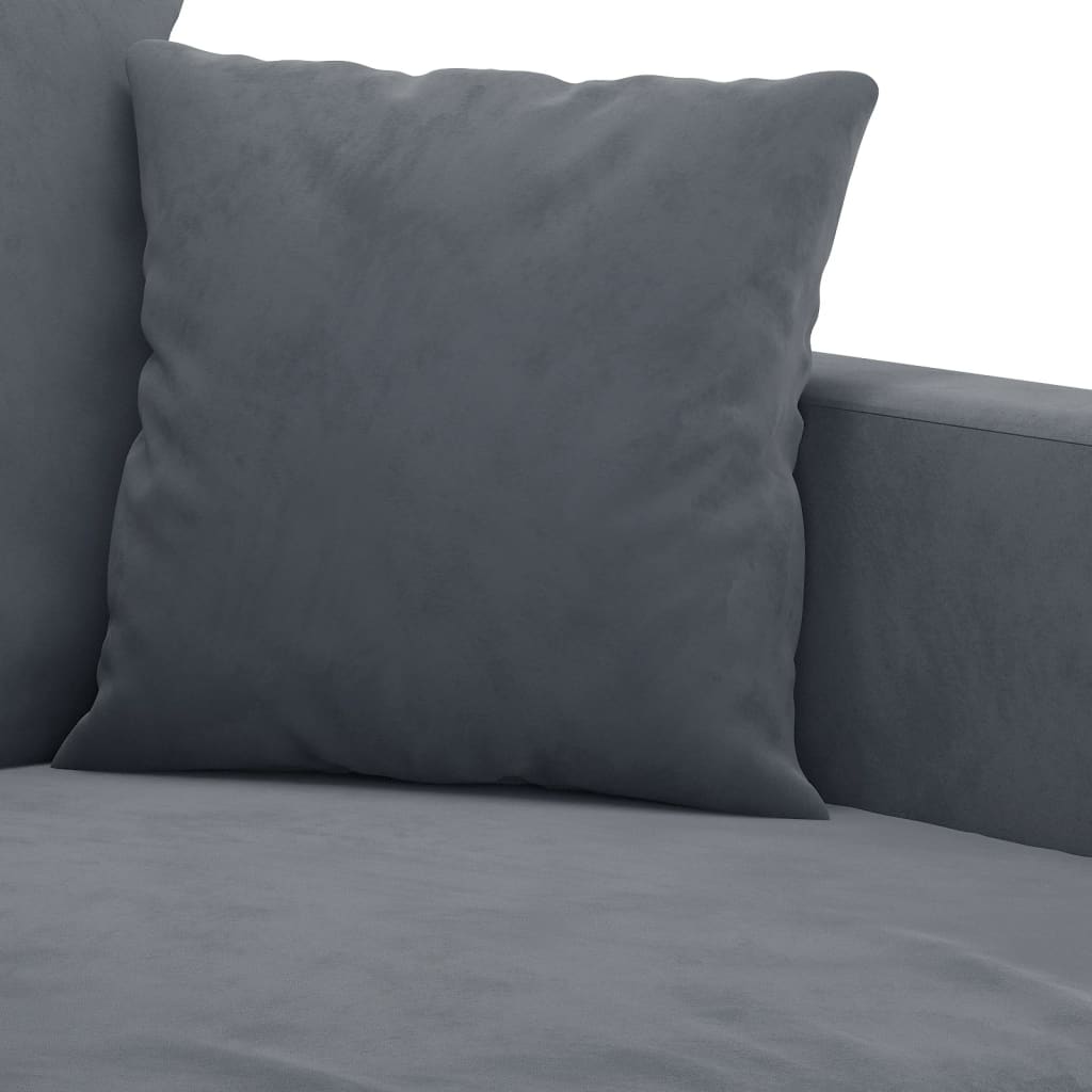 3-delige Loungeset met kussens fluweel donkergrijs is nu te koop bij PeponiXL, paradijselijk wonen!