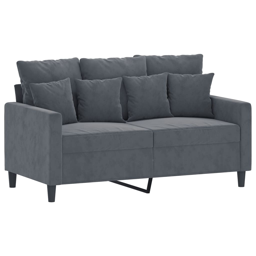 4-delige Loungeset met kussens fluweel donkergrijs is nu te koop bij PeponiXL, paradijselijk wonen!