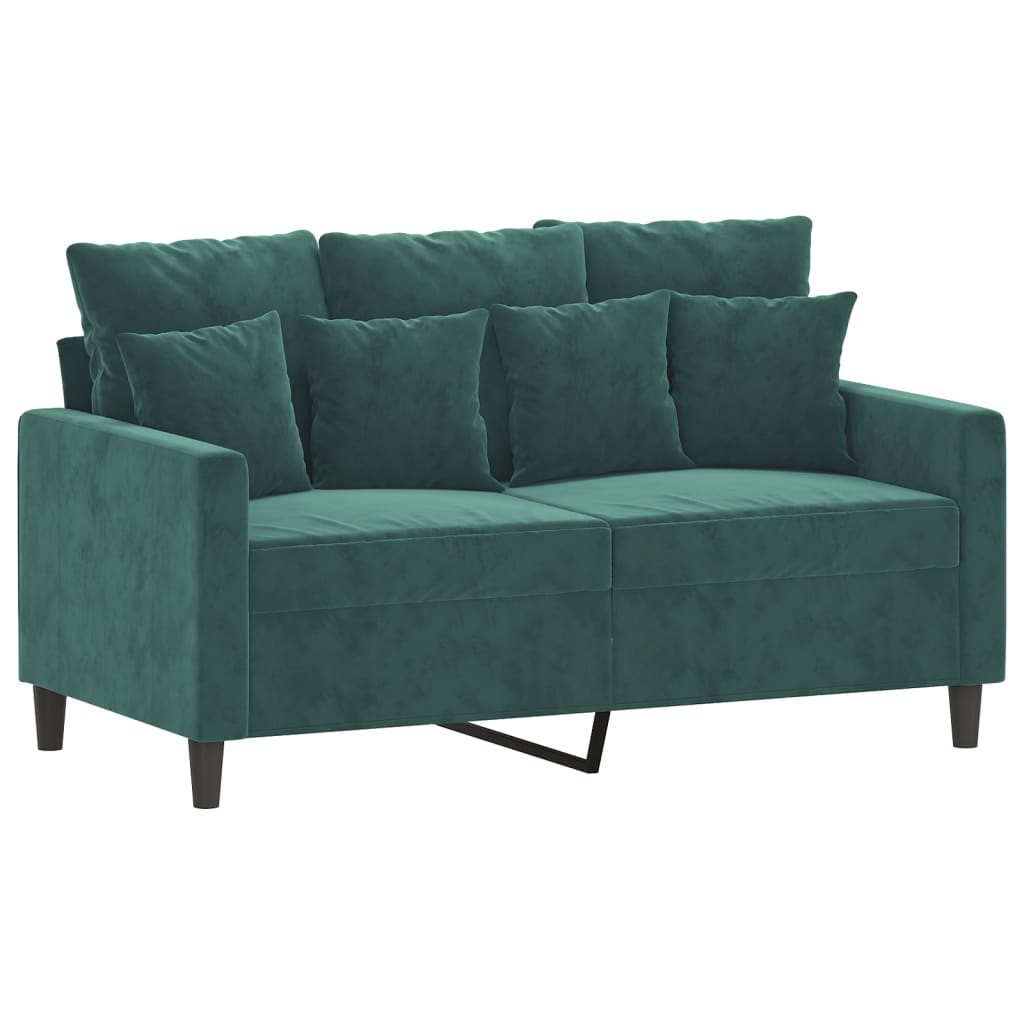 4-delige Loungeset met kussens fluweel donkergroen is nu te koop bij PeponiXL, paradijselijk wonen!