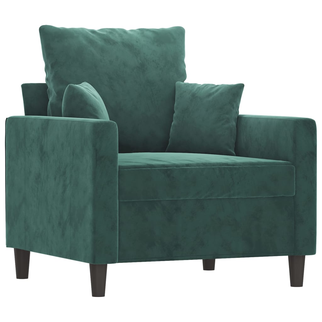 4-delige Loungeset met kussens fluweel donkergroen is nu te koop bij PeponiXL, paradijselijk wonen!