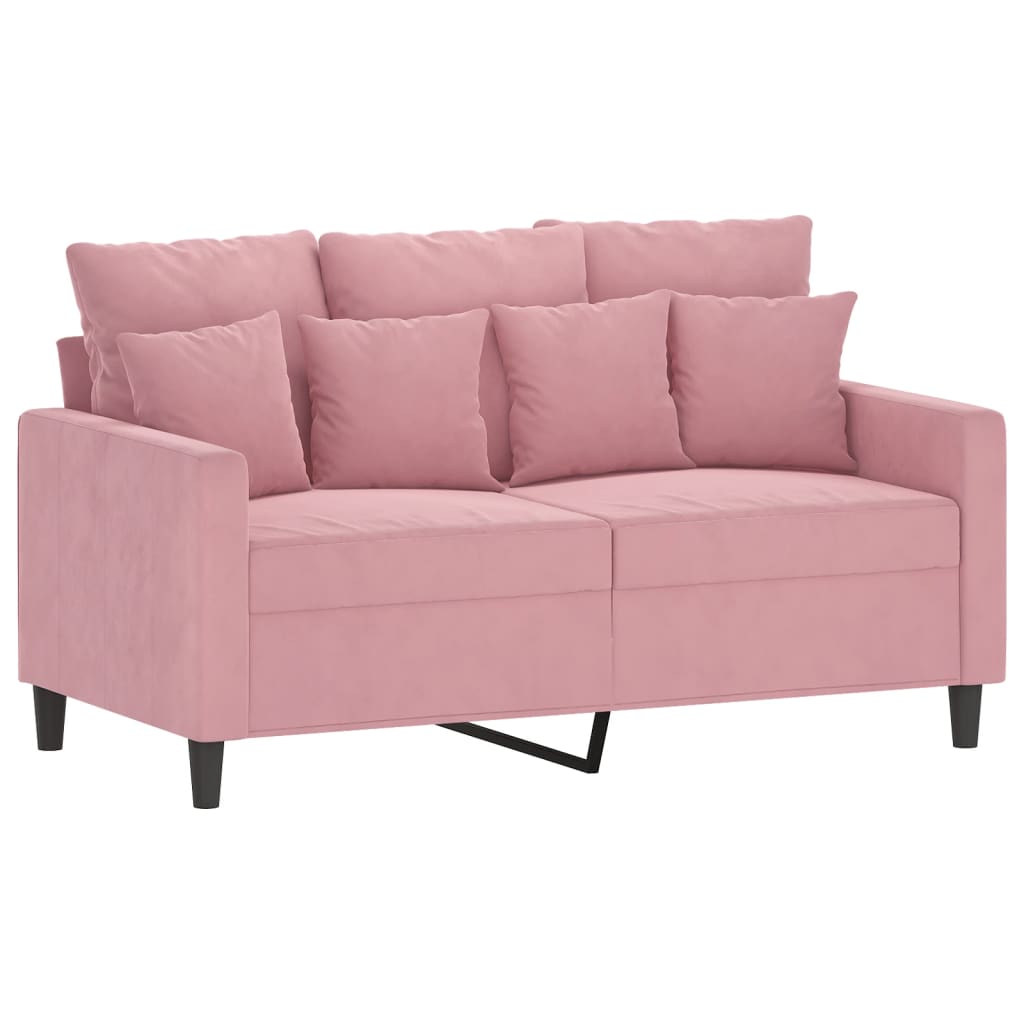 4-delige Loungeset met kussens fluweel roze is nu te koop bij PeponiXL, paradijselijk wonen!