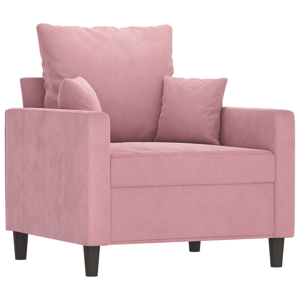 4-delige Loungeset met kussens fluweel roze is nu te koop bij PeponiXL, paradijselijk wonen!
