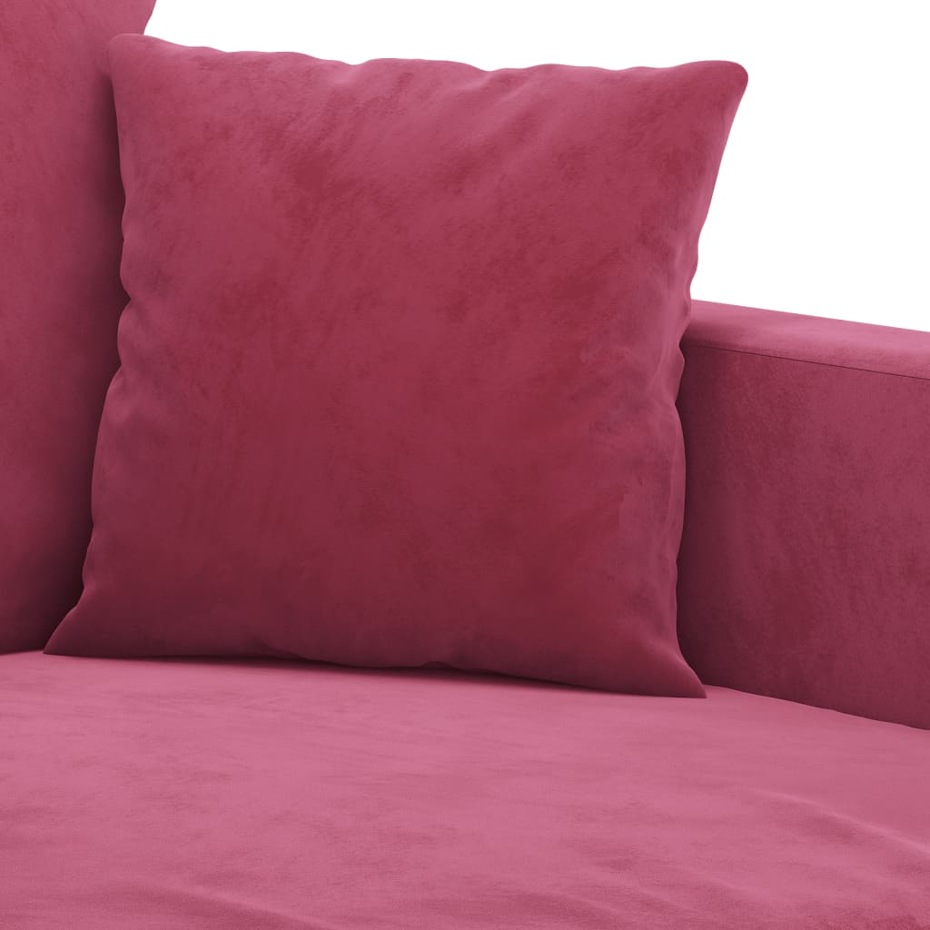 4-delige Loungeset met kussens fluweel wijnrood is nu te koop bij PeponiXL, paradijselijk wonen!