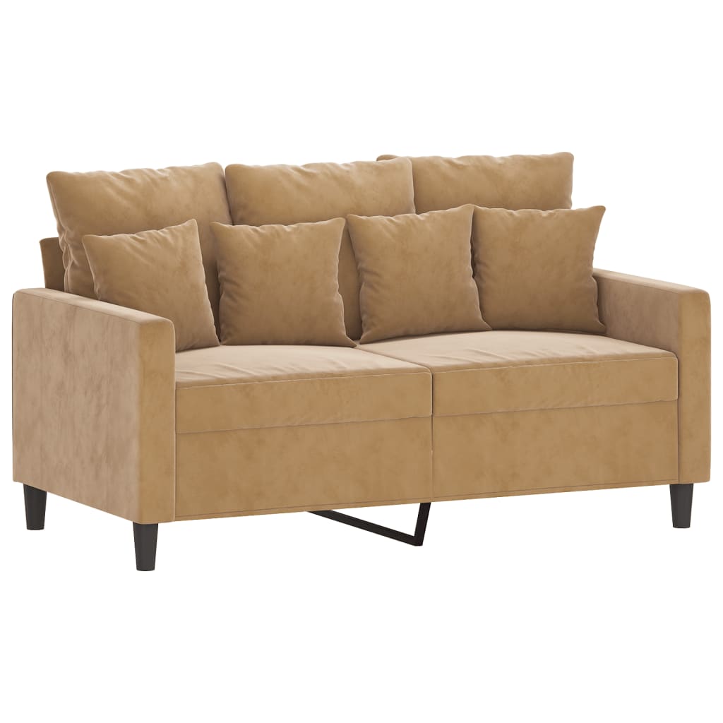 4-delige Loungeset met kussens fluweel bruin is nu te koop bij PeponiXL, paradijselijk wonen!