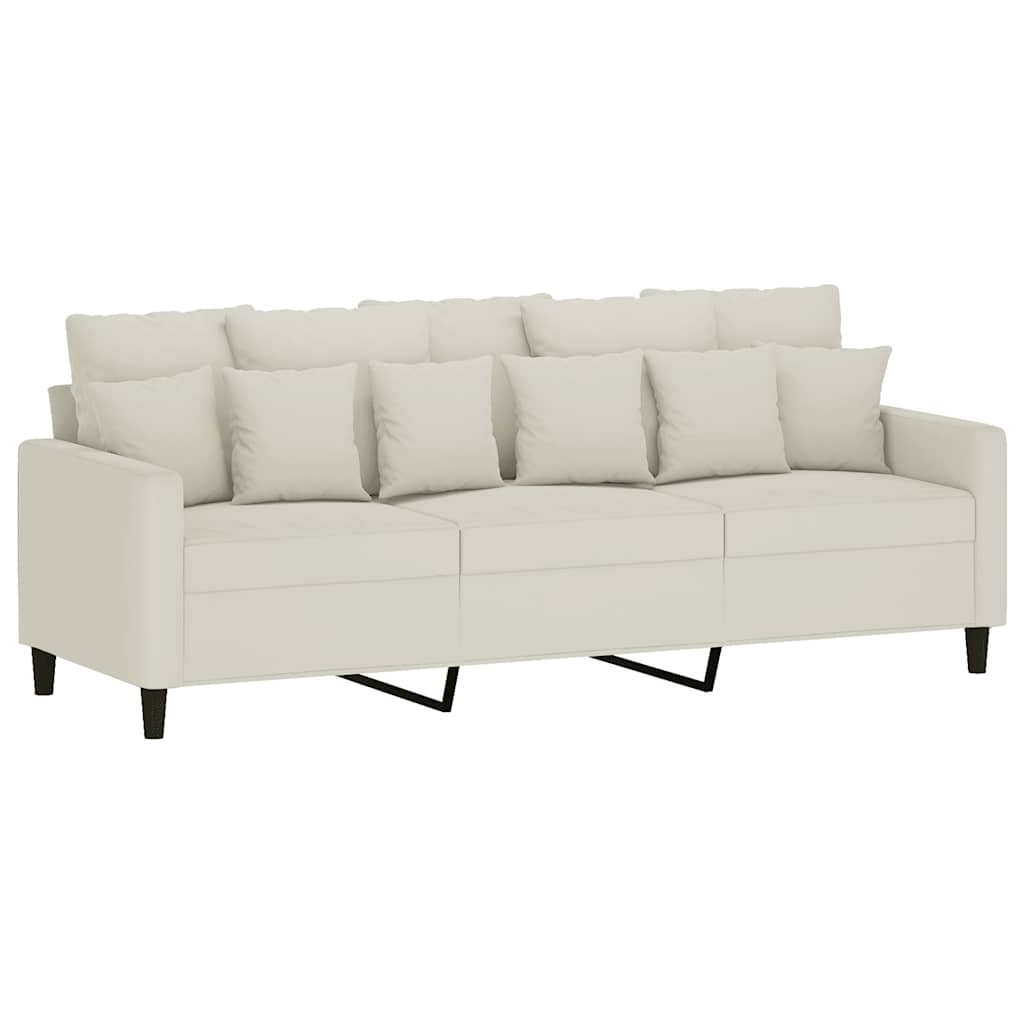 4-delige Loungeset met kussens fluweel crèmekleurig is nu te koop bij PeponiXL, paradijselijk wonen!