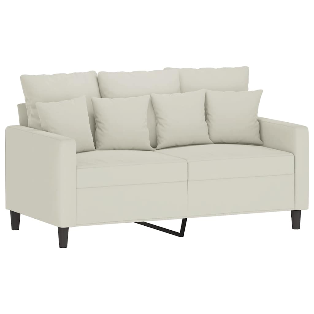 4-delige Loungeset met kussens fluweel crèmekleurig is nu te koop bij PeponiXL, paradijselijk wonen!