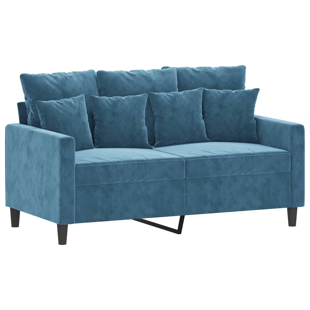 4-delige Loungeset met kussens fluweel blauw is nu te koop bij PeponiXL, paradijselijk wonen!
