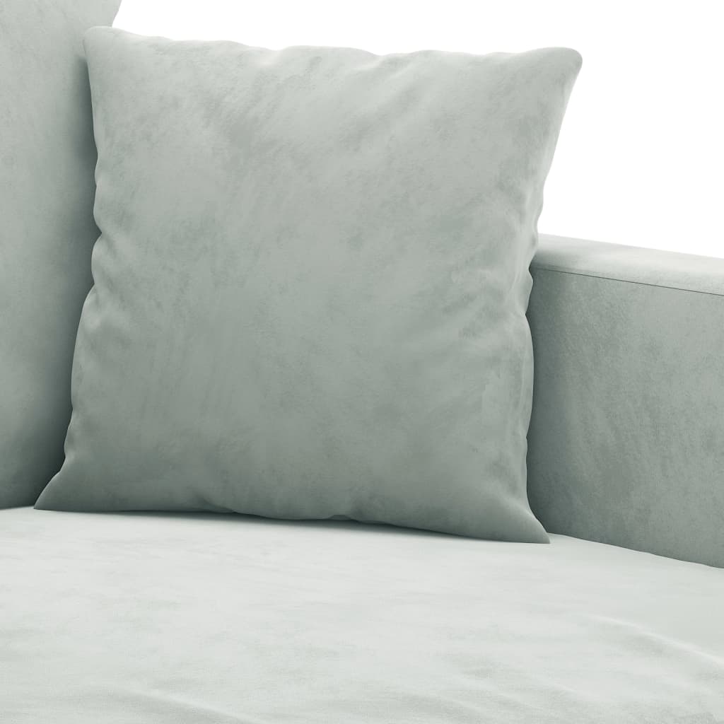 2-delige Loungeset met kussens fluweel lichtgrijs is nu te koop bij PeponiXL, paradijselijk wonen!