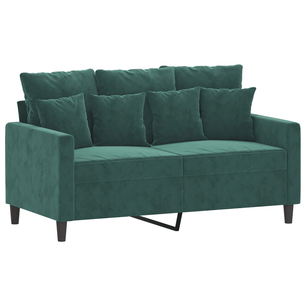 2-delige Loungeset met kussens fluweel donkergroen is nu te koop bij PeponiXL, paradijselijk wonen!