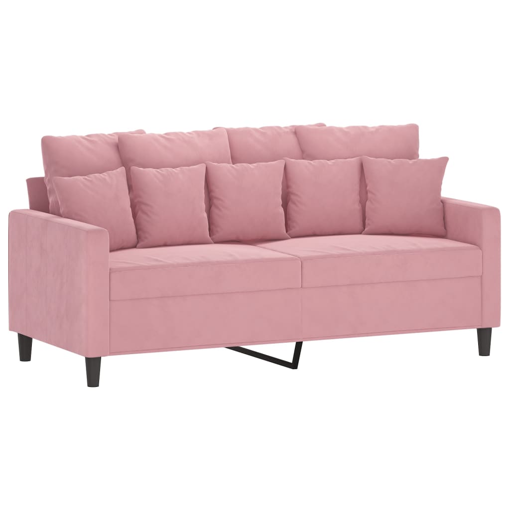 2-delige Loungeset met kussens fluweel roze is nu te koop bij PeponiXL, paradijselijk wonen!
