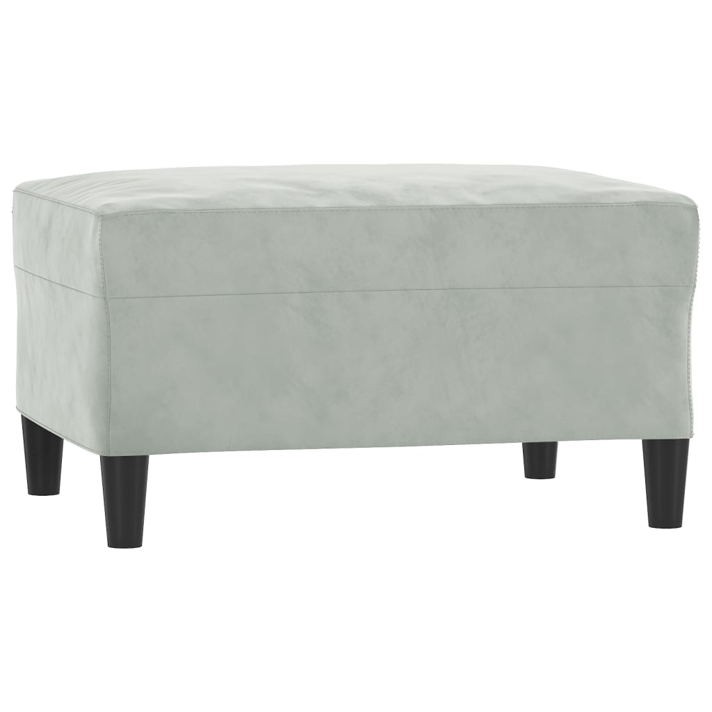 3-delige Loungeset met kussens fluweel lichtgrijs is nu te koop bij PeponiXL, paradijselijk wonen!