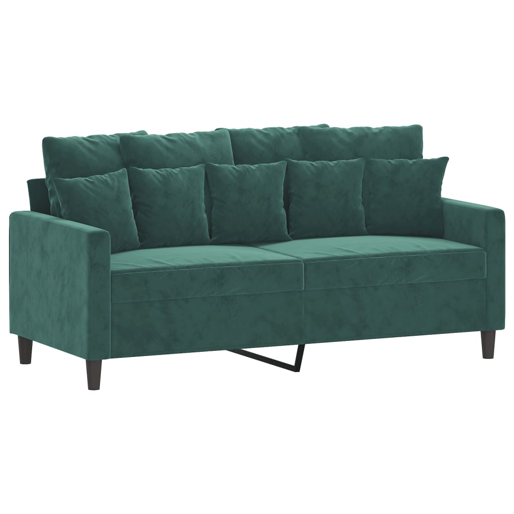 3-delige Loungeset met kussens fluweel donkergroen is nu te koop bij PeponiXL, paradijselijk wonen!