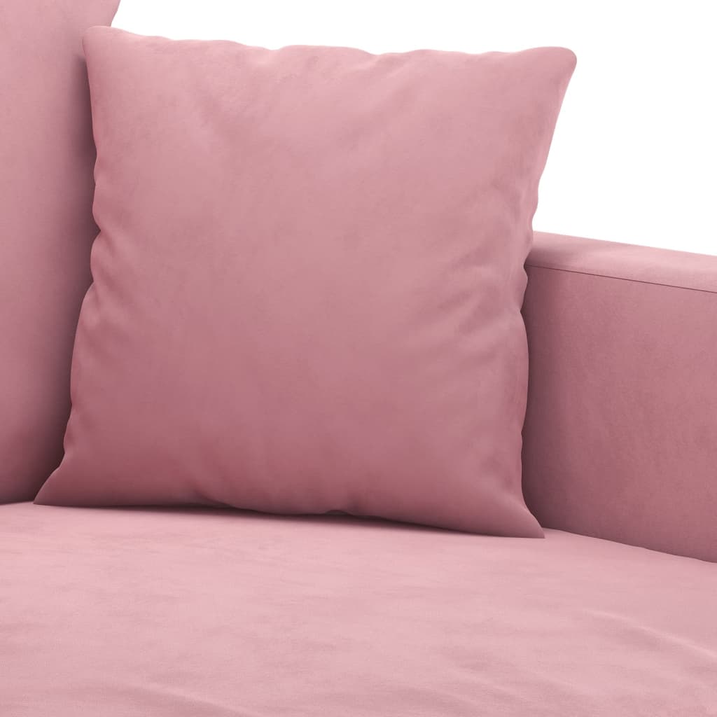 3-delige Loungeset met kussens fluweel roze is nu te koop bij PeponiXL, paradijselijk wonen!