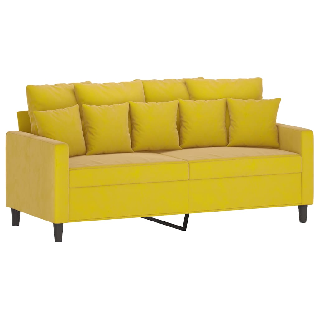3-delige Loungeset met kussens fluweel geel is nu te koop bij PeponiXL, paradijselijk wonen!