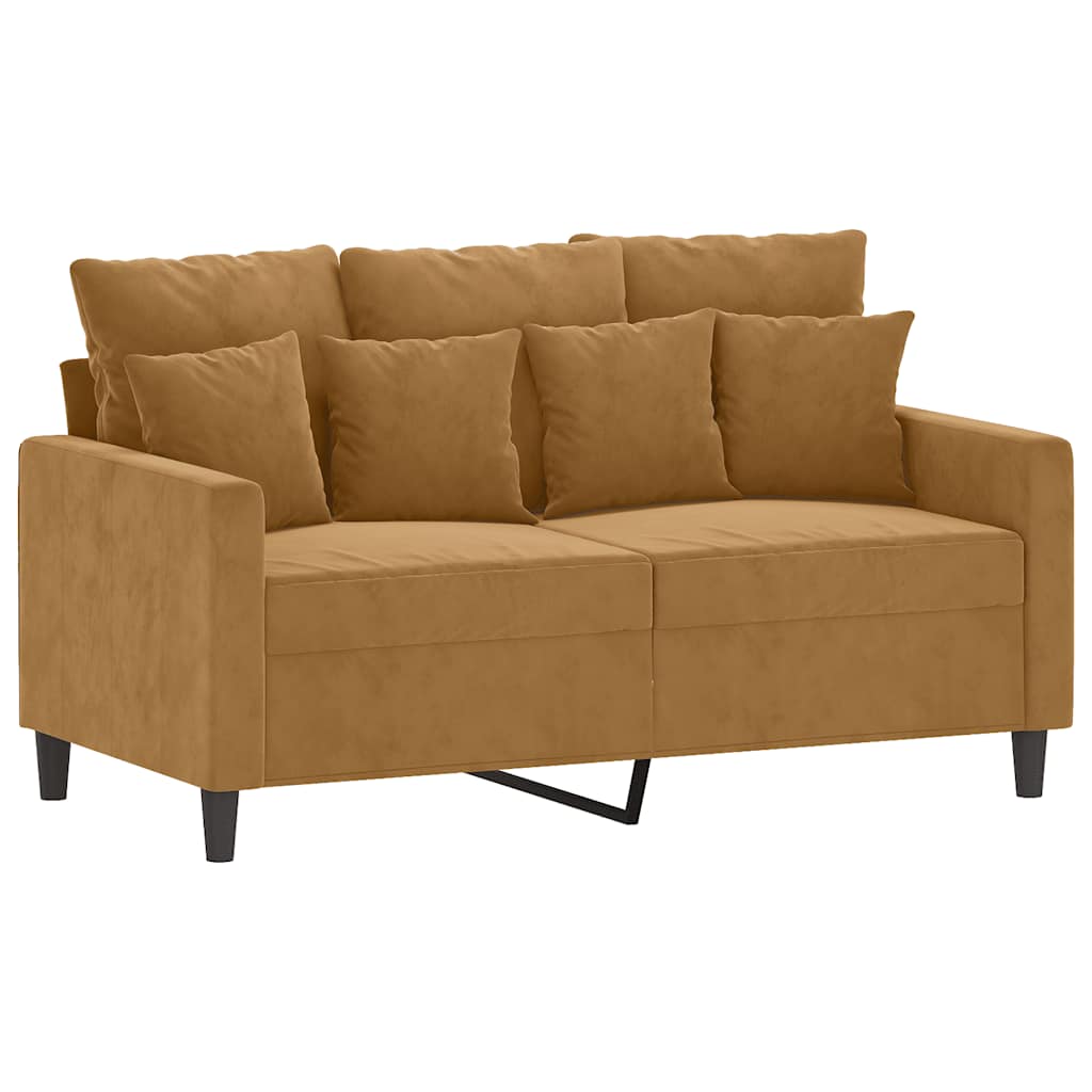 3-delige Loungeset met kussens fluweel bruin is nu te koop bij PeponiXL, paradijselijk wonen!