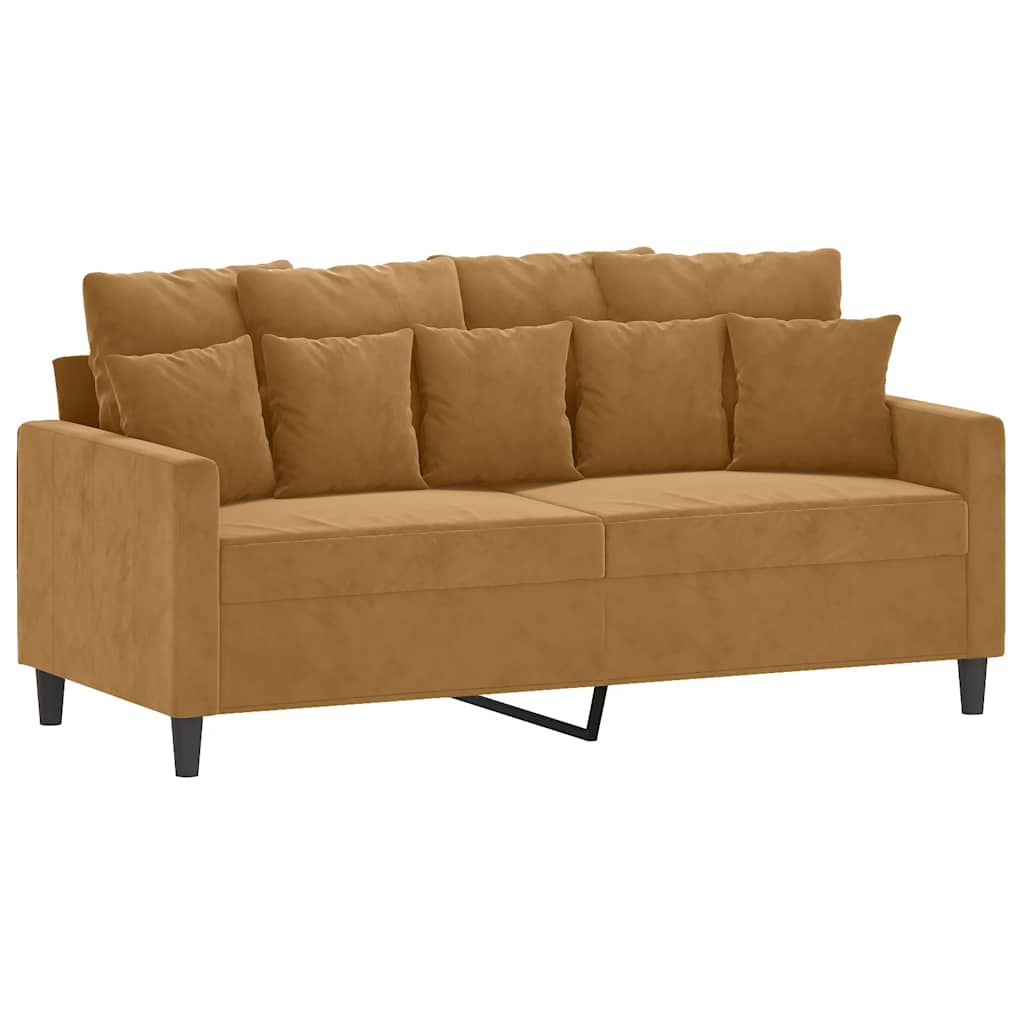 3-delige Loungeset met kussens fluweel bruin is nu te koop bij PeponiXL, paradijselijk wonen!
