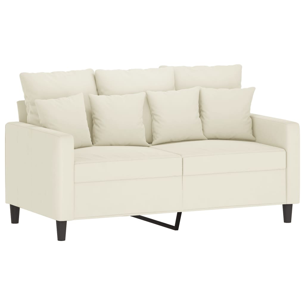 3-delige Loungeset met kussens fluweel crèmekleurig is nu te koop bij PeponiXL, paradijselijk wonen!