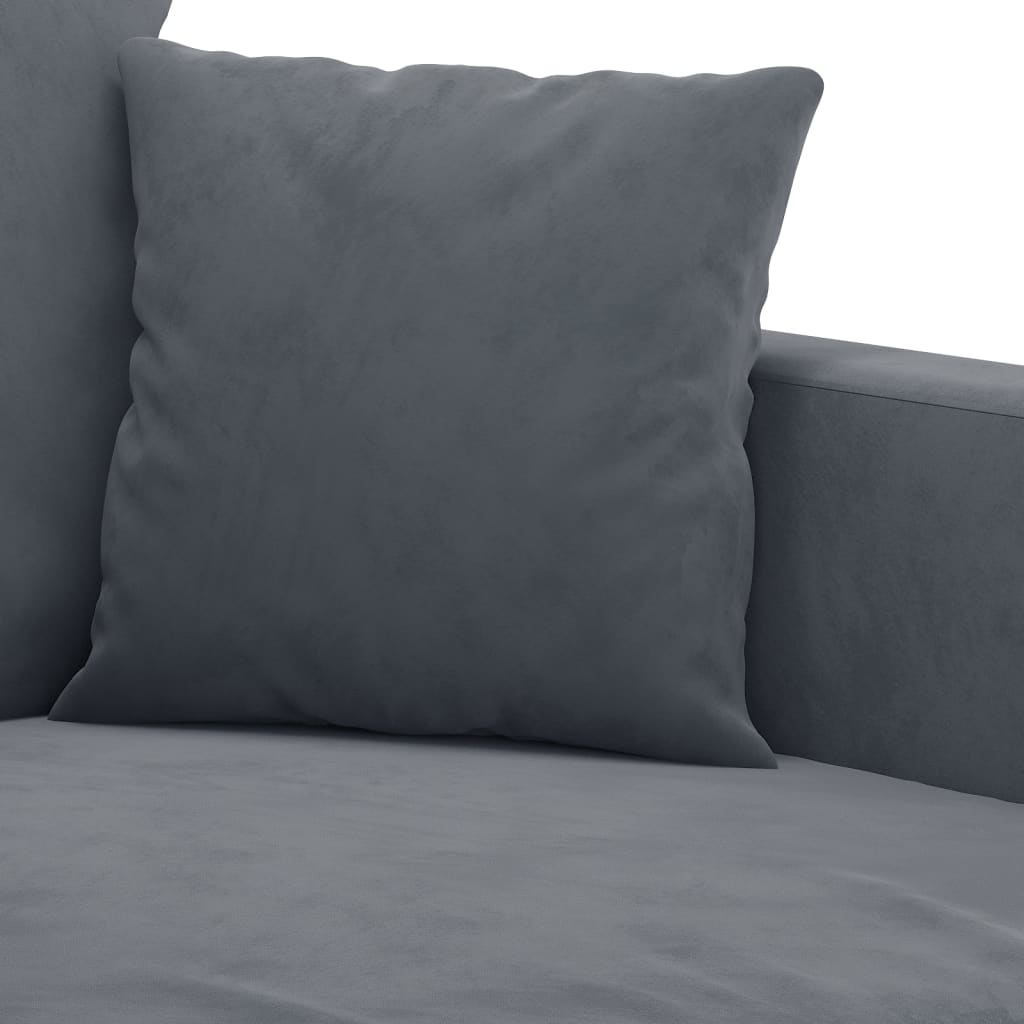 2-delige Loungeset met kussens fluweel donkergrijs is nu te koop bij PeponiXL, paradijselijk wonen!