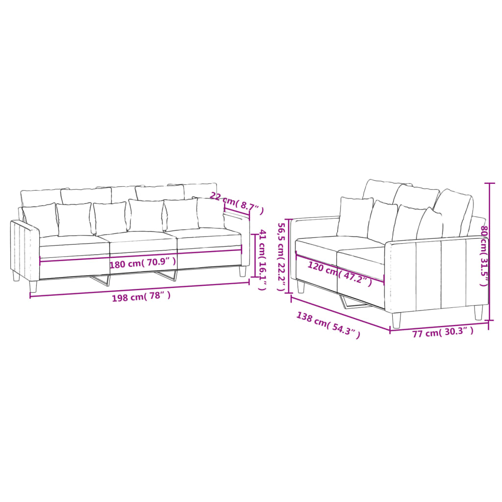 2-delige Loungeset met kussens fluweel roze is nu te koop bij PeponiXL, paradijselijk wonen!