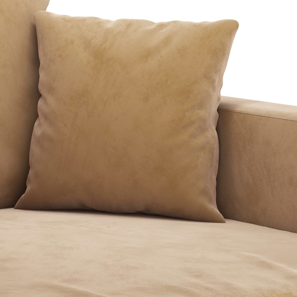 2-delige Loungeset met kussens fluweel bruin is nu te koop bij PeponiXL, paradijselijk wonen!