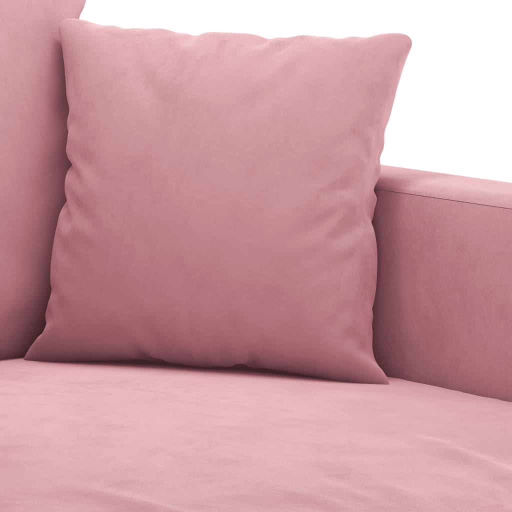 3-delige Loungeset met kussens fluweel roze is nu te koop bij PeponiXL, paradijselijk wonen!