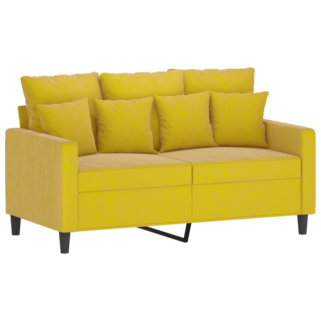 3-delige Loungeset met kussens fluweel geel is nu te koop bij PeponiXL, paradijselijk wonen!