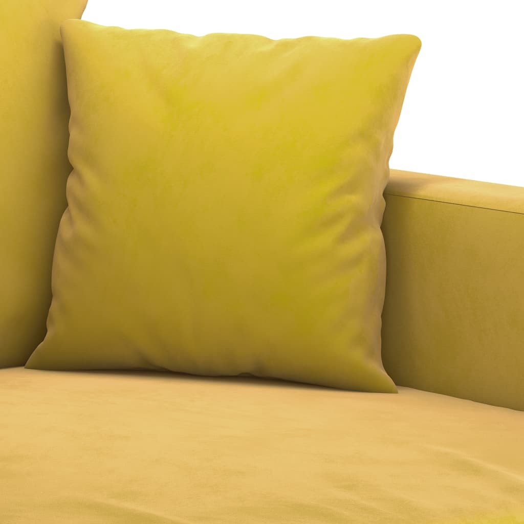 3-delige Loungeset met kussens fluweel geel is nu te koop bij PeponiXL, paradijselijk wonen!