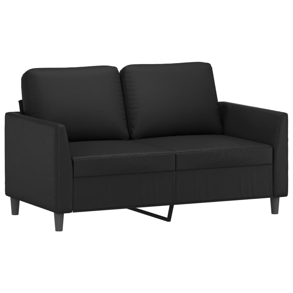 4-delige Loungeset met kussens kunstleer zwart is nu te koop bij PeponiXL, paradijselijk wonen!
