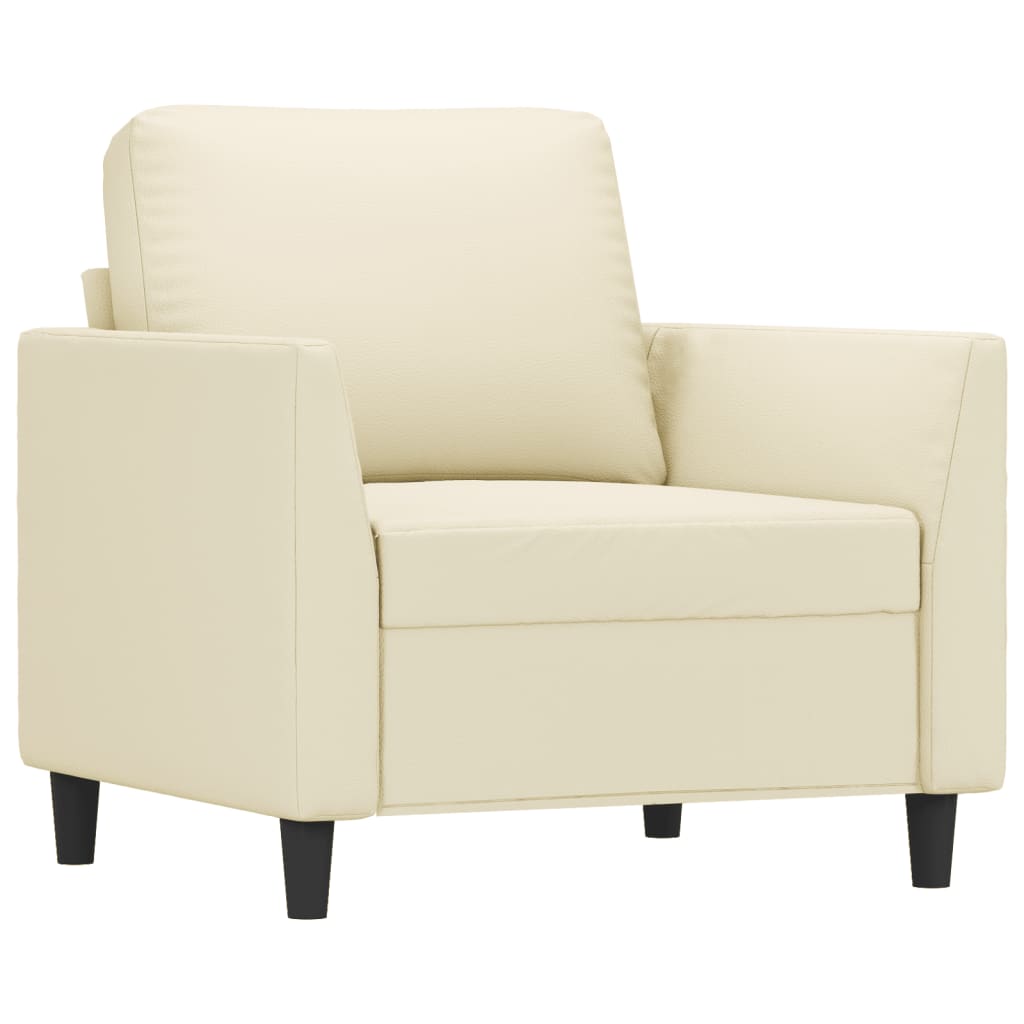 4-delige Loungeset met kussens kunstleer crème is nu te koop bij PeponiXL, paradijselijk wonen!