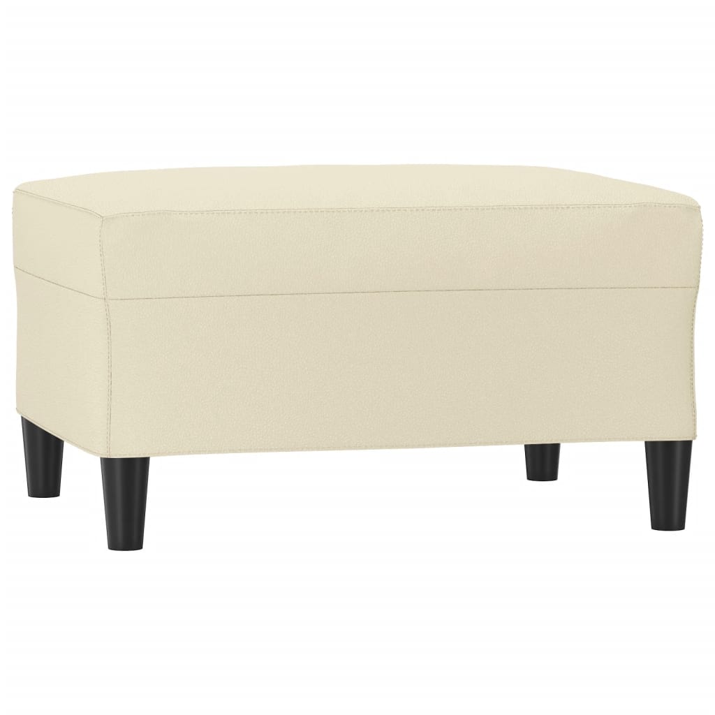4-delige Loungeset met kussens kunstleer crème is nu te koop bij PeponiXL, paradijselijk wonen!