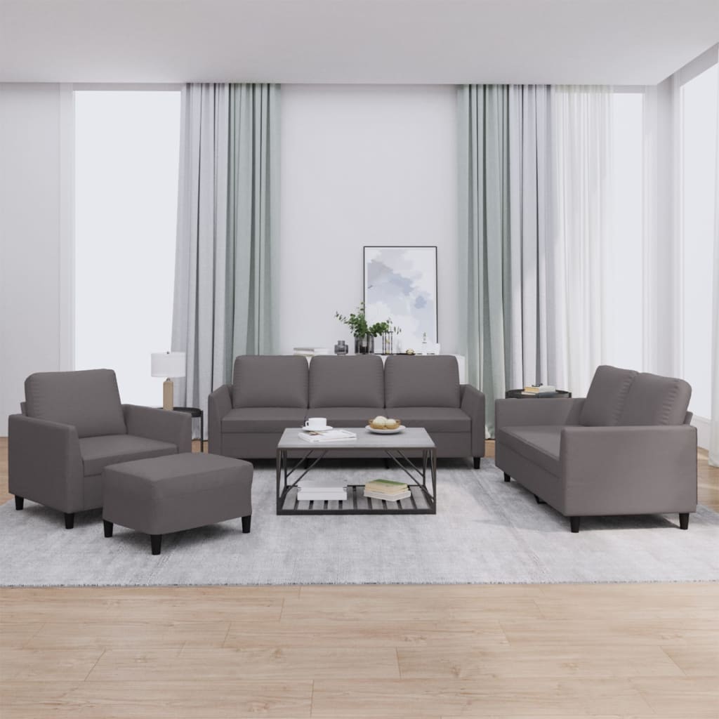 4-delige Loungeset met kussens kunstleer bruin is nu te koop bij PeponiXL, paradijselijk wonen!