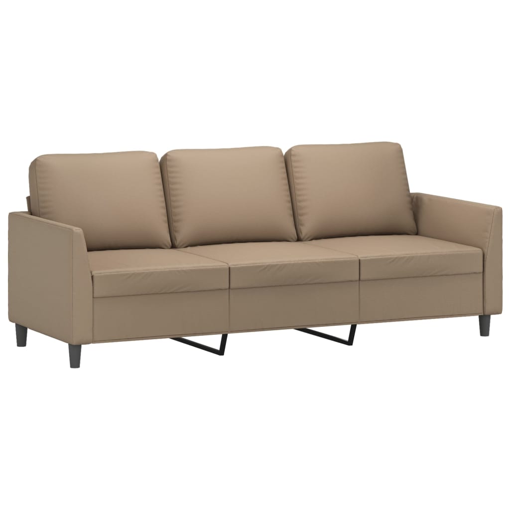 4-delige Loungeset met kussens kunstleer cappuccino is nu te koop bij PeponiXL, paradijselijk wonen!