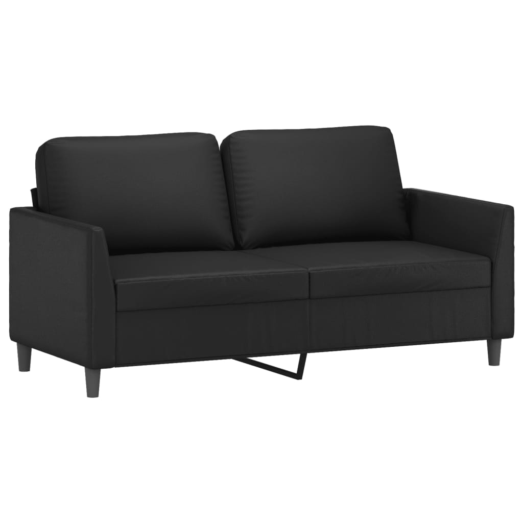 2-delige Loungeset met kussens kunstleer zwart is nu te koop bij PeponiXL, paradijselijk wonen!