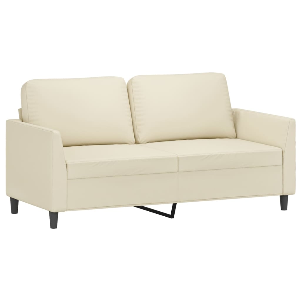 2-delige Loungeset met kussens kunstleer crème is nu te koop bij PeponiXL, paradijselijk wonen!