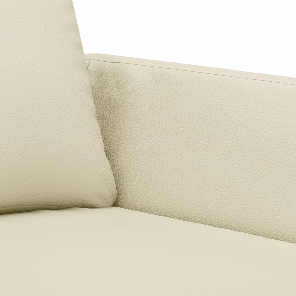 2-delige Loungeset met kussens kunstleer crème is nu te koop bij PeponiXL, paradijselijk wonen!