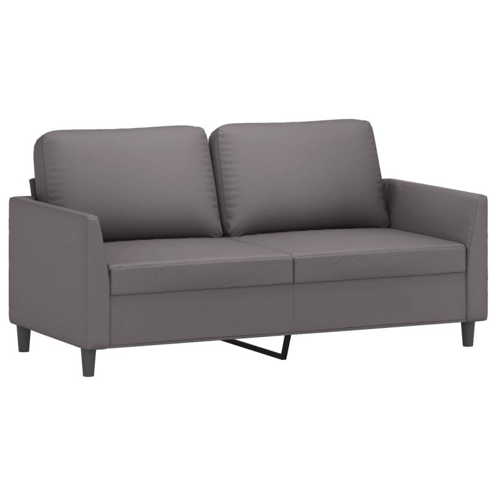 2-delige Loungeset met kussens kunstleer grijs is nu te koop bij PeponiXL, paradijselijk wonen!